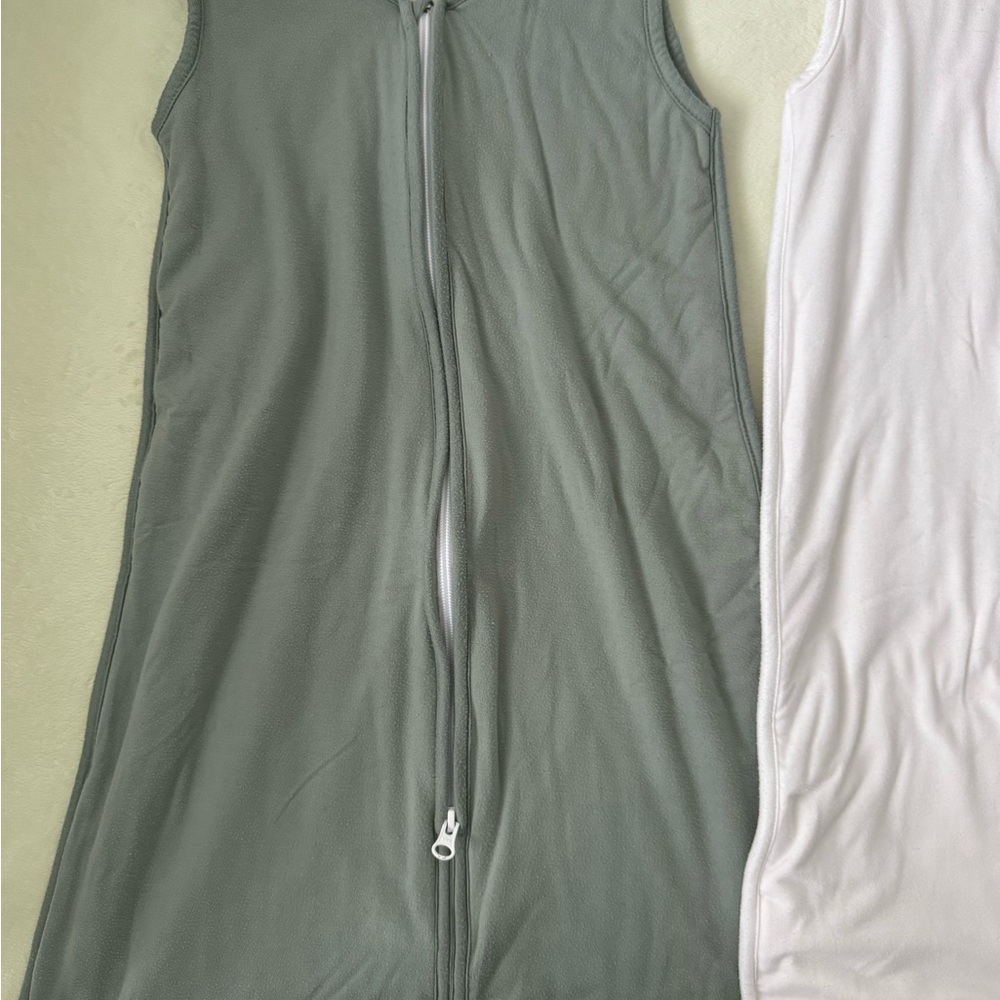 Kids Pajamas Sleep Sacks - Green and White